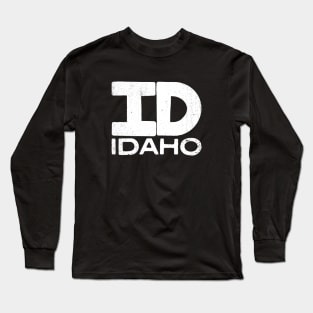 ID Idaho State Vintage Typography Long Sleeve T-Shirt